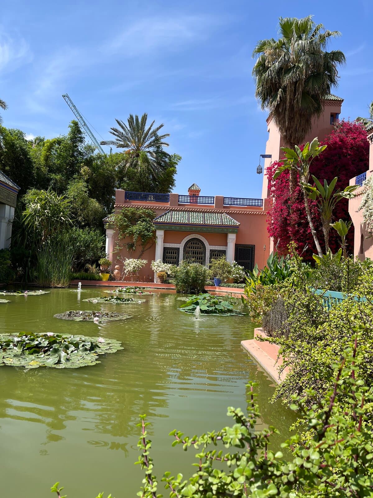 Majorelle pond and pavilion
